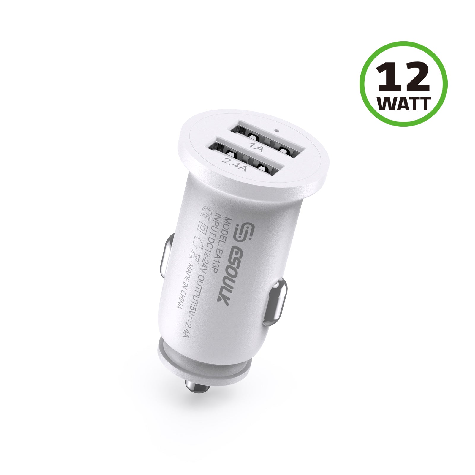 CAR CHARGER DUAL USB 12WATT- ACCESSORIES