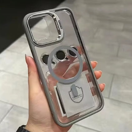 Transparent Case with Colored Border and Mag safe Charging-iPhone 16 Plus Case