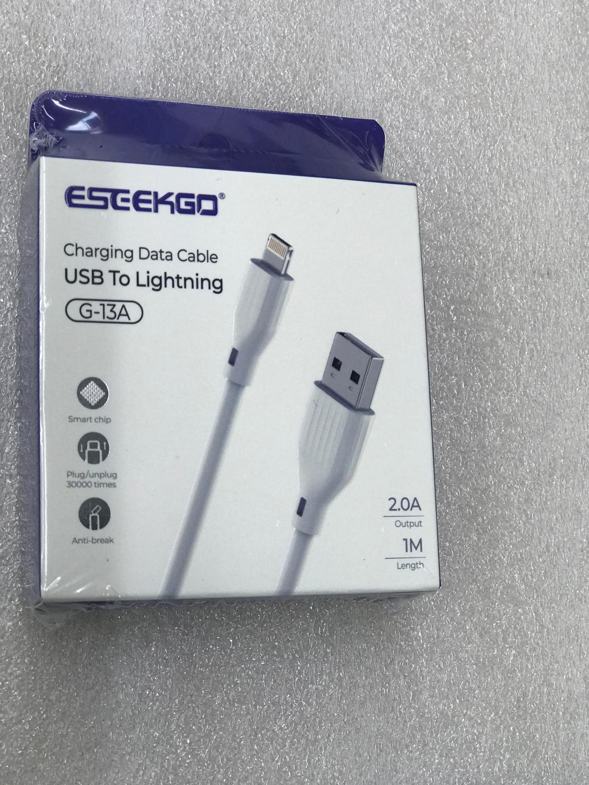 1M USB TO LIGHTNING CHARGING DATA CABLE