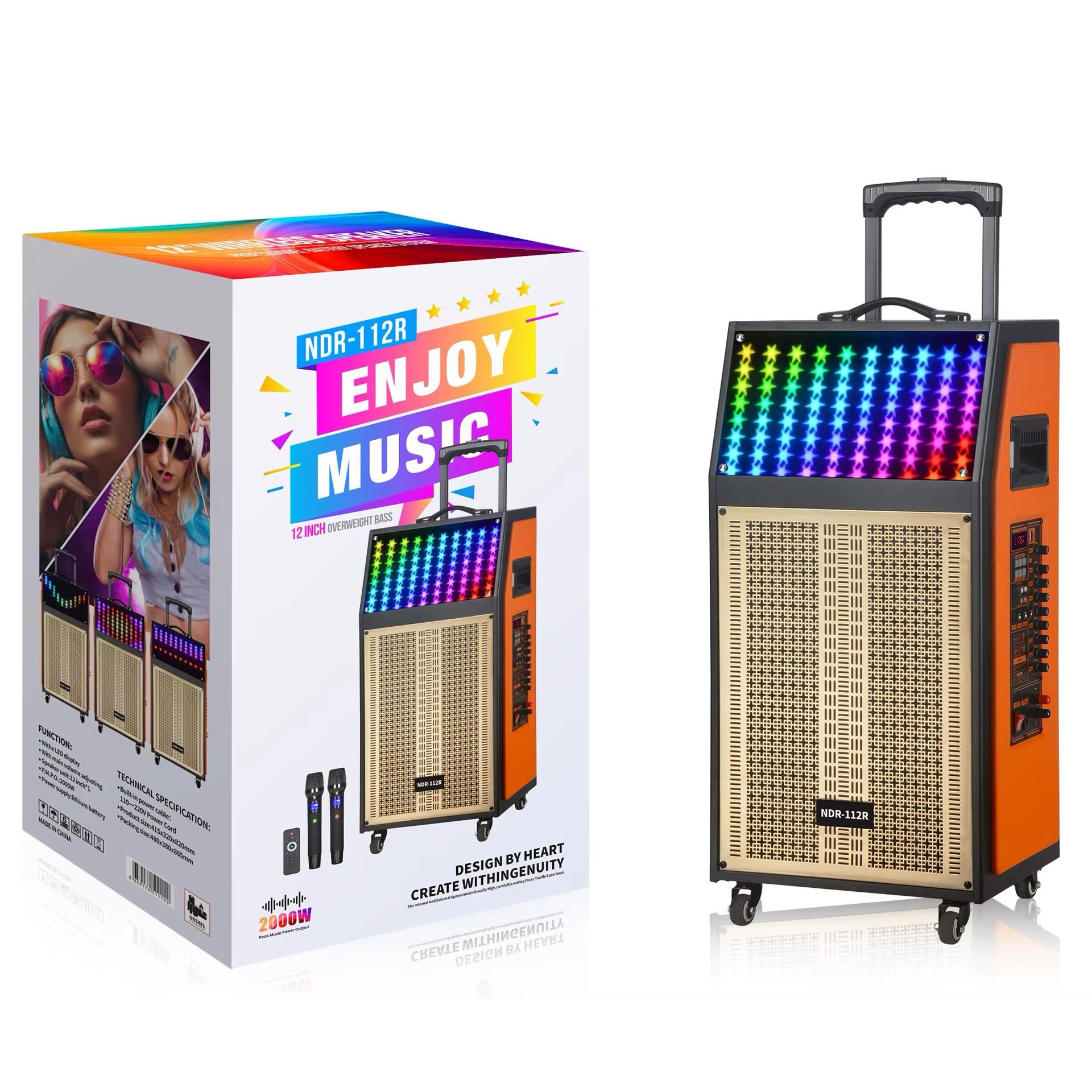 NDR-108R 12INCH Trolley Bass with LED display