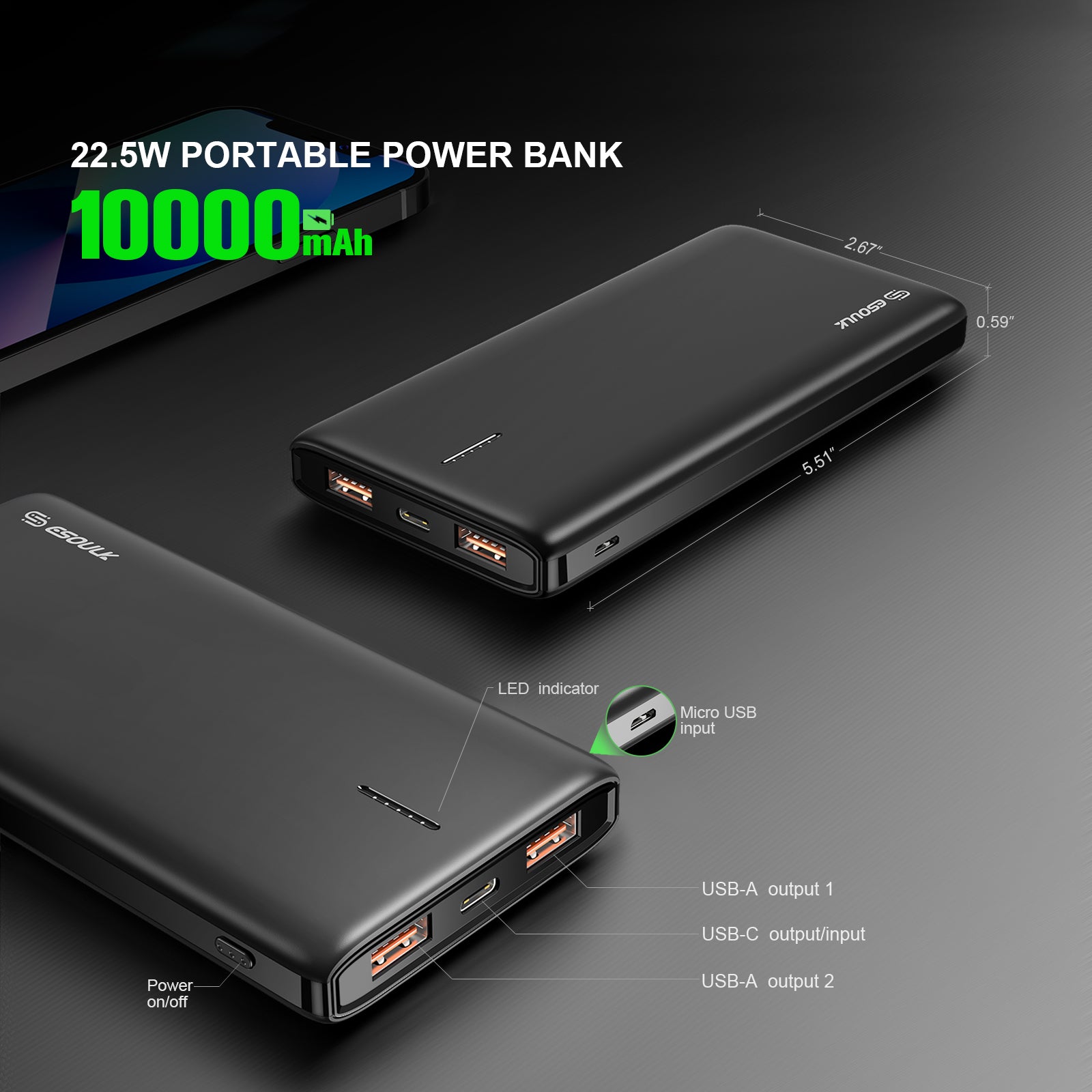10000 MAH POWERBANK - ACCESSORIES