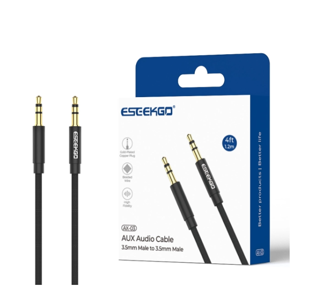 AUX TO AUX AUDIO CABLE- ESEEKGO(3.5mm)