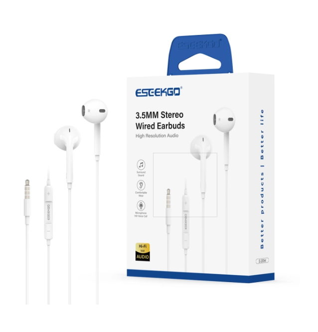 ESEEKGO AUX HI-FI MUSIC WIRED EARPHONE