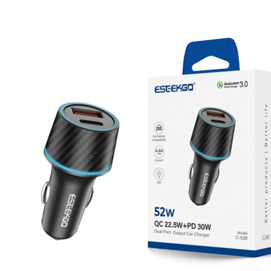 Eseekgo 52.5W QC22.5W+ PD30W CAR CHARGER