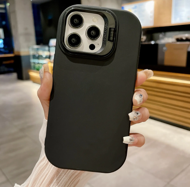 Solid Case with Camera Lens Kickstand- Iphone 16