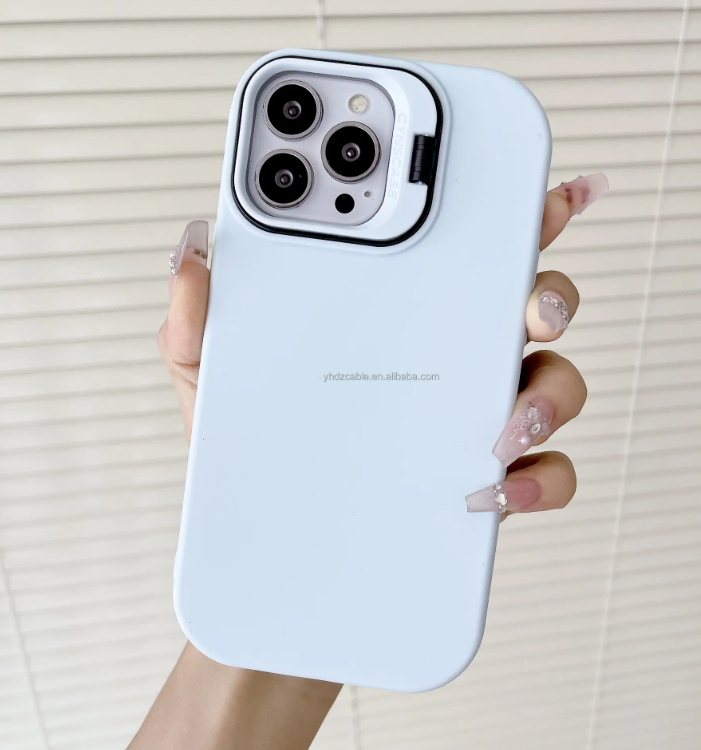 Solid Case with Camera Lens Kickstand- Iphone 16 Pro Max