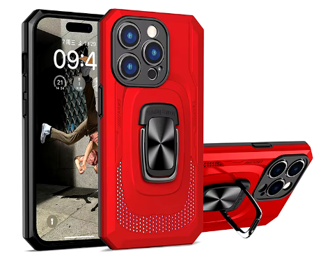 Armor Magnetic Ring Holder Case- Iphone 16 Pro Max