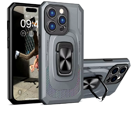 Armor Magnetic Ring Holder Case- Iphone 16 Pro Max