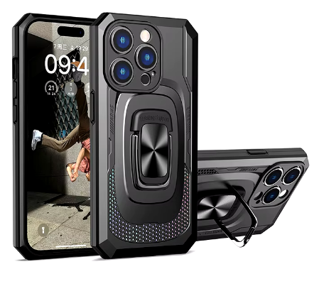 Armor Magnetic Ring Holder Case- Iphone 16 Pro Max